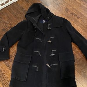 Black Burberry Toggle Coat size 8